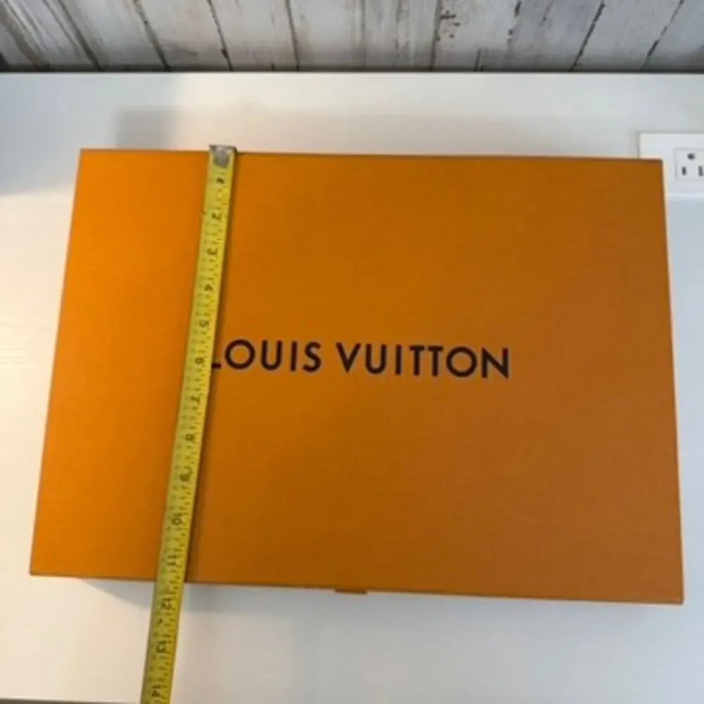 Louis Vuitton Empty Gift Box Large Orange Magnetic Book Style Monogram Tab